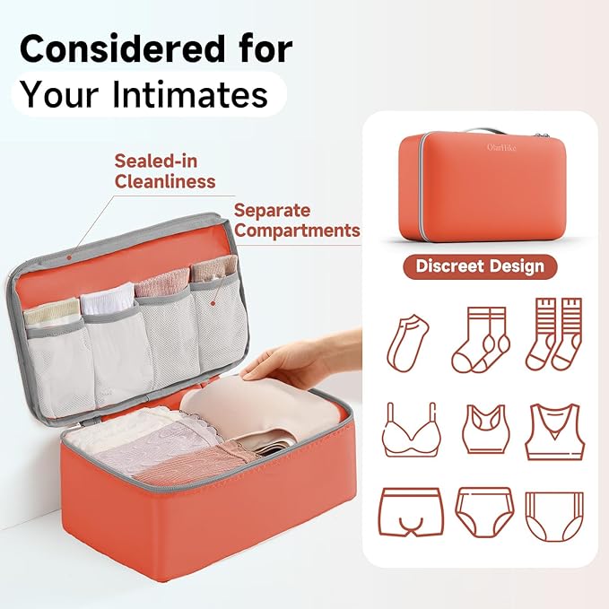 11 Set / 9 Set Packing Cubes for Travel,Gifts for Women Mom Kids,TSA Approved Bags for Makeup, Cosmetic, Toiletry, Organizers for Suitcase Carry On, Cruise Essentials Airplane Accessories,Orange
