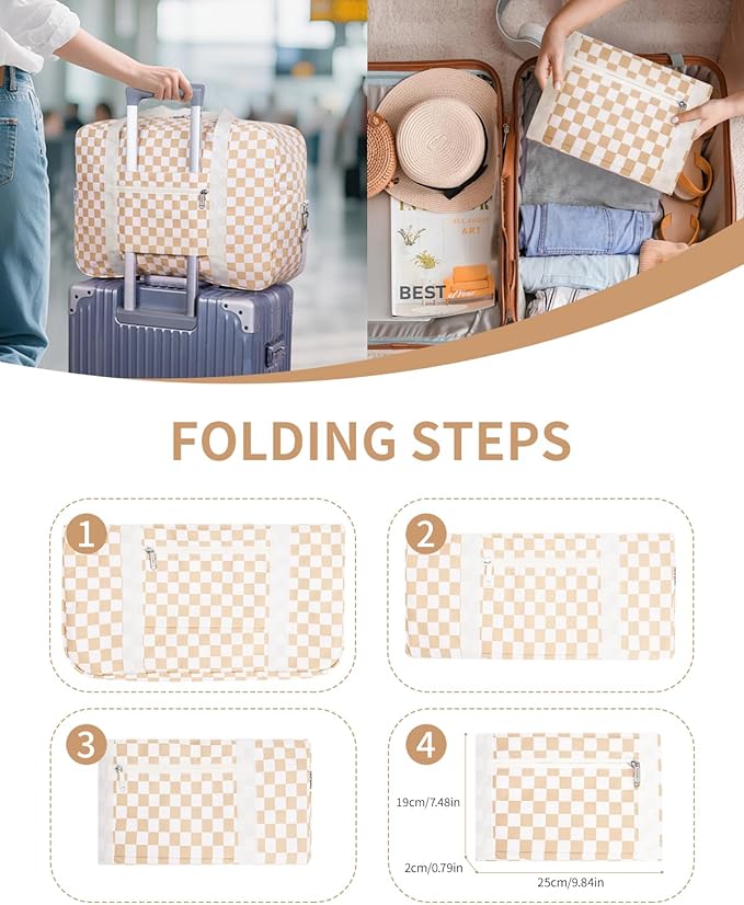 For Spirit Airlines Personal Item Bag 18x14x8 Foldable Travel Duffel Bag Tote Carry on Luggage Duffle Overnight for Women and Men