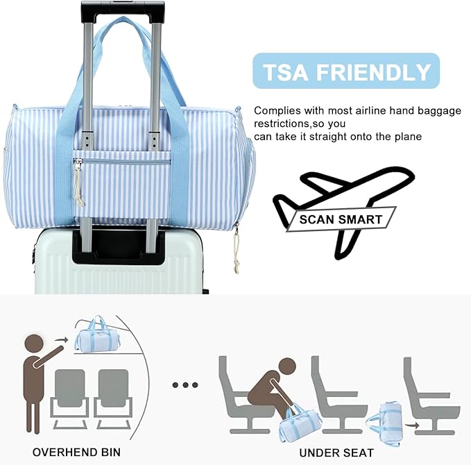 BLUBOON Duffle Bag Girls Kids Cute Gym Bag with Shoes Compartment & Wet Separation Waterproof Sports Overnight Travel Bag