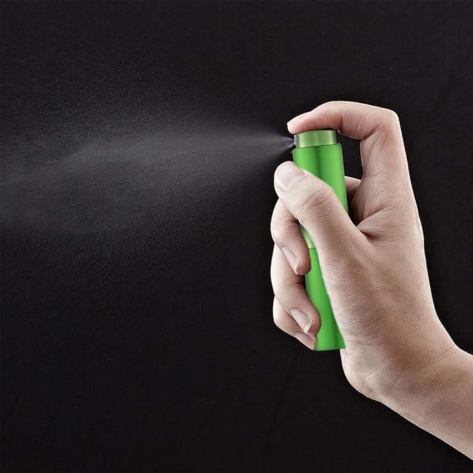 LISAPACK 8ML Atomizer Perfume Spray Bottle for Travel, Empty Refillable Cologne Dispenser, Portable Sprayer (Green)