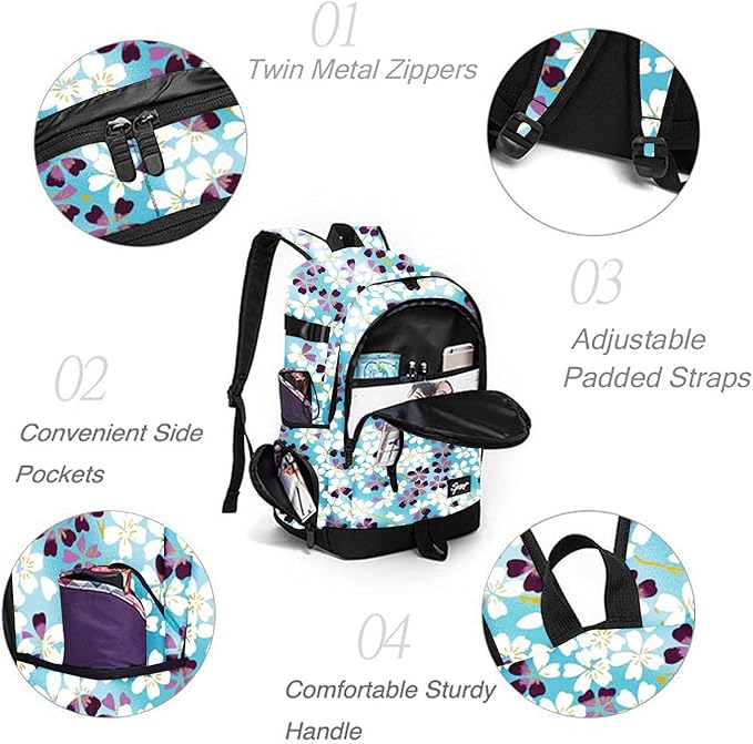 rickyh style School Backpack Travel Bag for Men & Women Lightweight College Back Pack with Laptop Compartmen