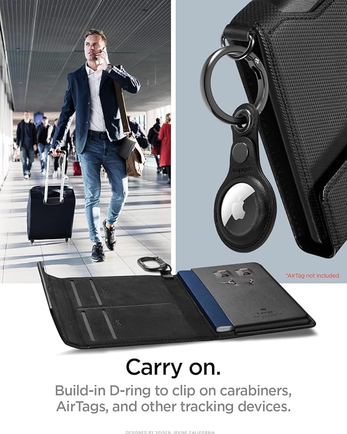 Spigen Life for Passport Card Cover Holder with RFID Blocking Technology Wallet Travel Documents Organizer Protector Accessories, SIM Card Pin Included