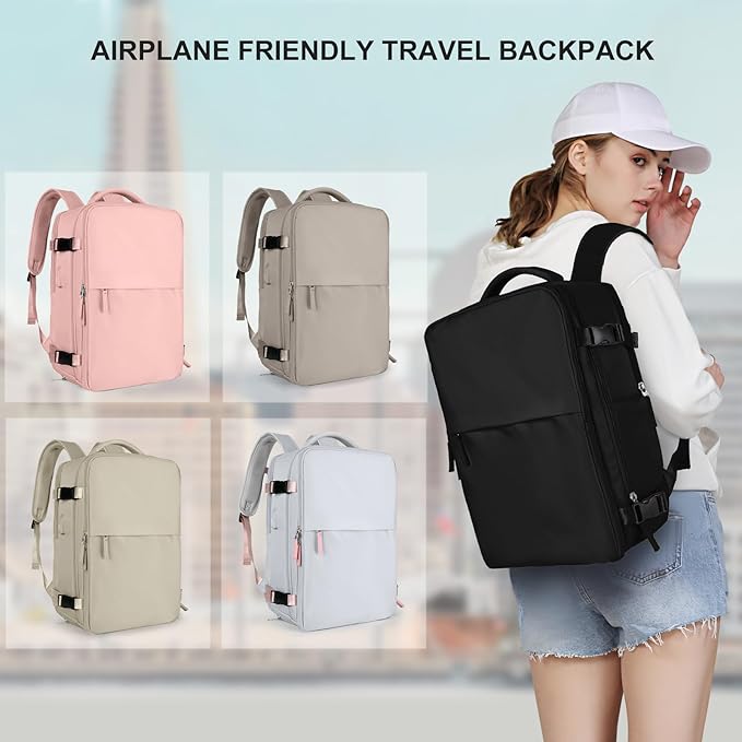 coowoz Travel Backpack For Women Men Airline Approved,Carry On Backpack,Large Hiking Laptop College Backpacks Waterproof Outdoor Sports Rucksack Casual Daypack Fit 15.6 Inch Backpacks