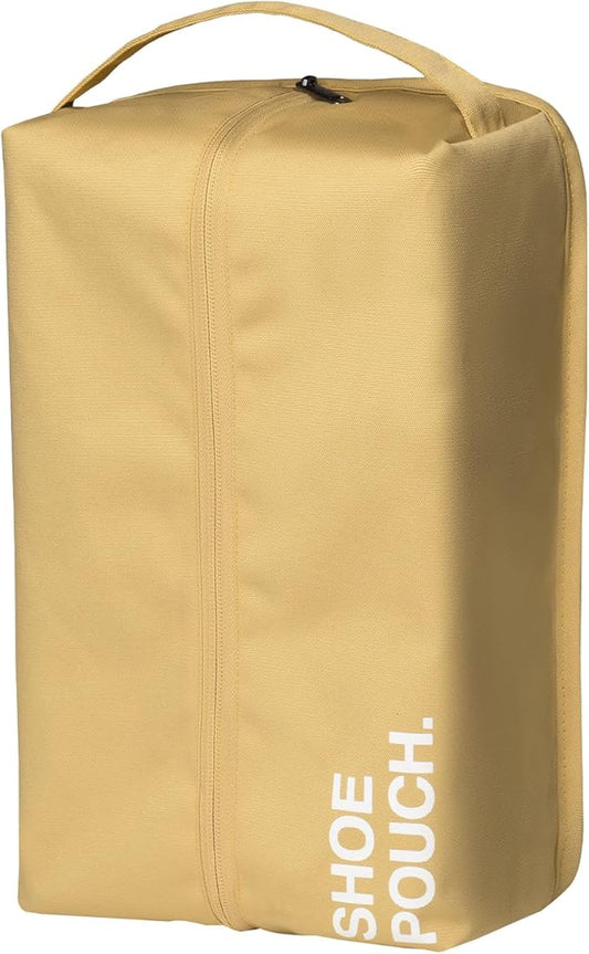pack all Stylish Shoe Bag for Travel, Water-Resistant Shoe Pouch for Gym, Smell-Proof Soccer Cleats Bag for Sport (Dark Yellow)
