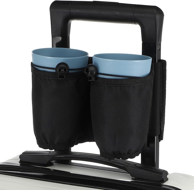 Yolev Luggage Cup Holder for Suitcases - Black Cup Holder for Luggage - Suitcase Accessories for Flight Attendants & Business Travelers