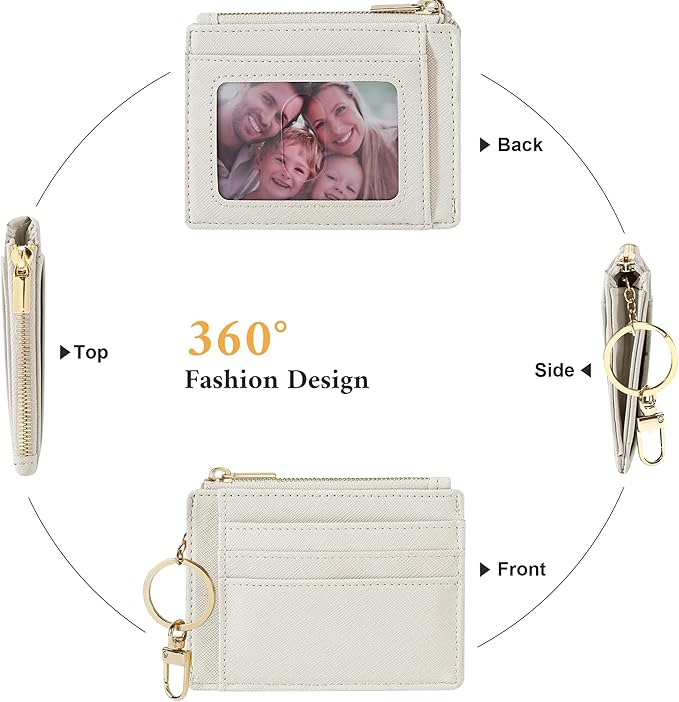 Sodsay Card Case Slim Front Pocket Wallet for Women Credit Card Holder with Keychain | Slim, Front Pocket, Credit Card Holder, with Keychain
