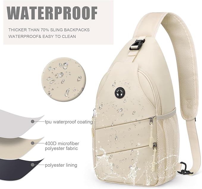 Crossbody Bags for Women Men Trendy Sling Bag Backpack Casual Chest Bag with Convertible Shoulder Strap