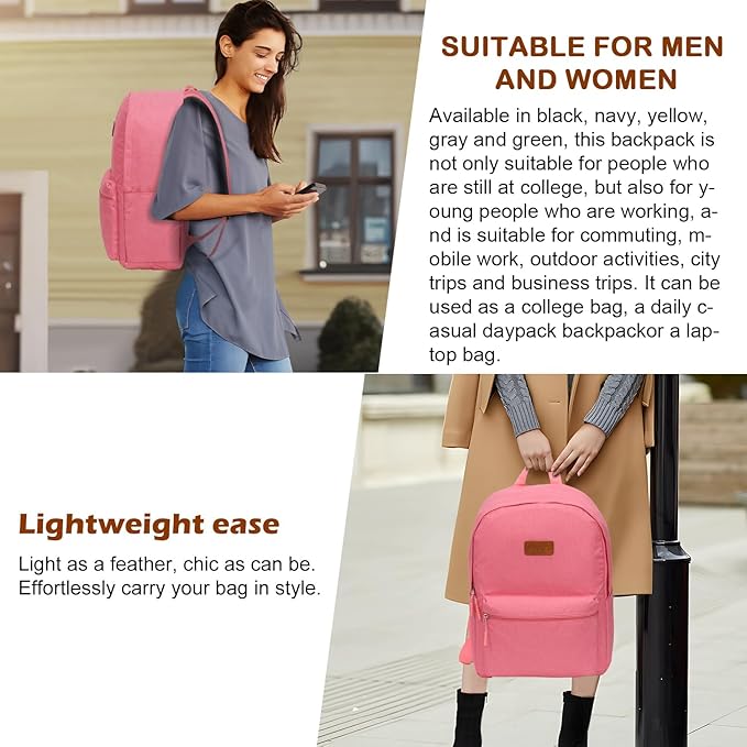 ABS+PC Carry on Luggage set with backpack 3 Pcs suitcace with Spinner wheels TSA Lock 20-In hardshell Lightweight Luggage set (Pink)