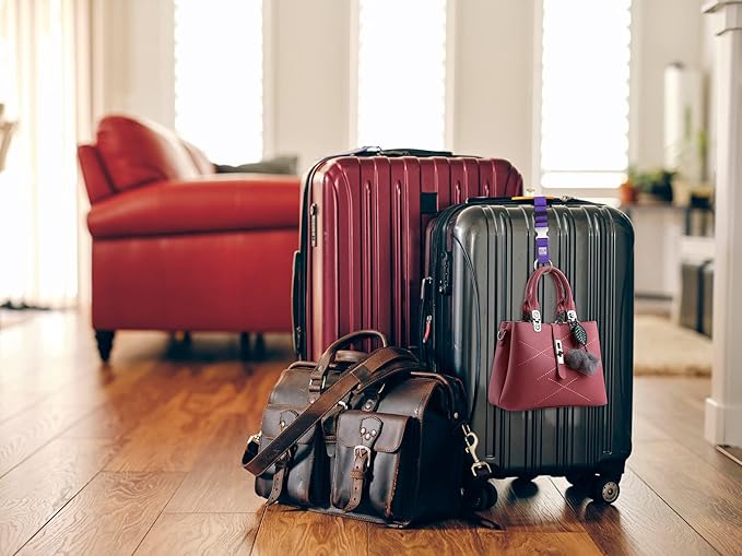 Add a Bag Luggage Strap Jacket Gripper, Heavy Duty Luggage Straps Carry-on Baggage Suitcase Straps Belts Travel Accessories,Carry Your Extra Bags-Purple-1PCS