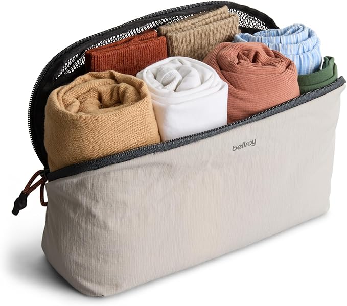 Bellroy Packing Cube 4L (Organizer Packing Pouch with Internal Zip Pocket and Durable, Lightweight Design) - Ash