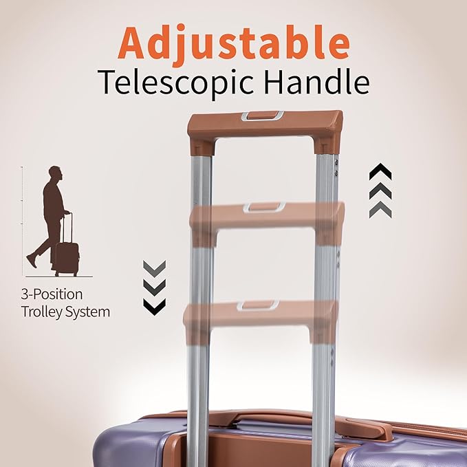 10 piece Luggage Set Expandable Suitcase 22x14x9 Airline Approved Carry on, ABS Hard Case Suitcases with Spinner Wheels,TSA Lock