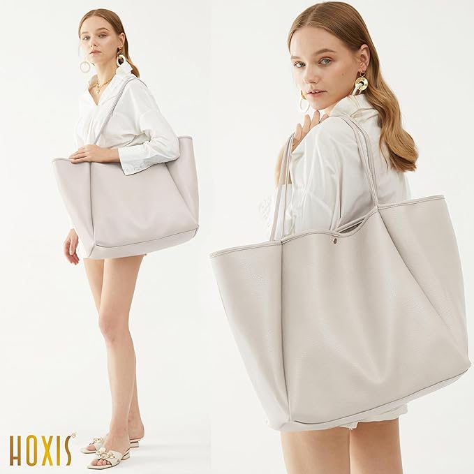 Oversize Pu Leather Tote Women Weekender Bag Shopper Handbag Travel Purse
