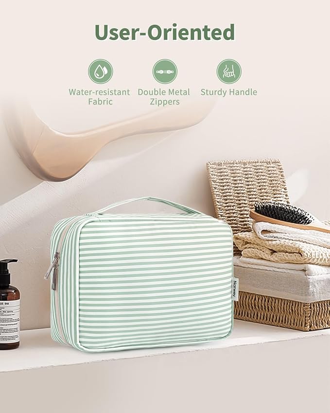 Narwey Small Hanging Travel Toiletry Bag for Women, Travel Bag for Toiletries, Makeup Bag Organizer Cosmetic Bags Make Up Bags for Girls