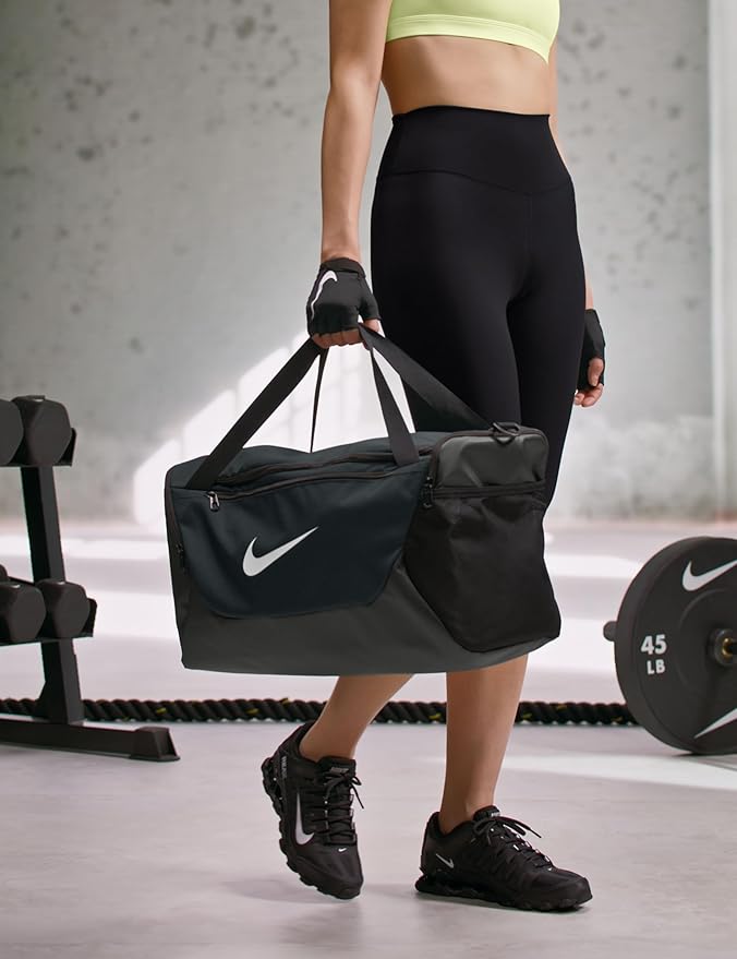 Nike Brasilia Duffel (Small), Black/Black/White, MISC