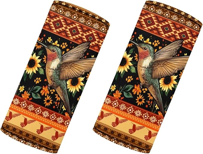 BIGCARJOB Hummingbird Luggage Handle Wrap Set Luggage Handle Cover Suitcase Handle Tags Suitcase Identifier Protective Cover Trolley Case Grip