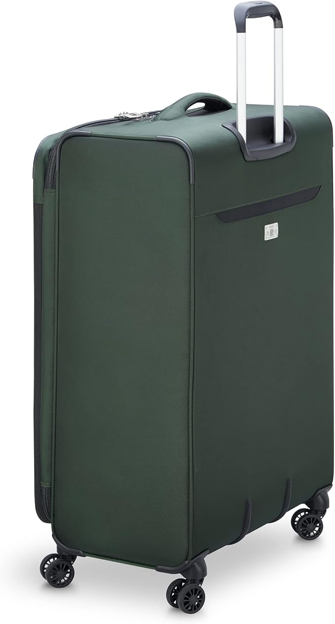 DELSEY PARIS Sky Max 2.0 Softside Expandable Luggage with Spinner Wheels 3 Piece Set, Green, 21, 24, 28 Inch
