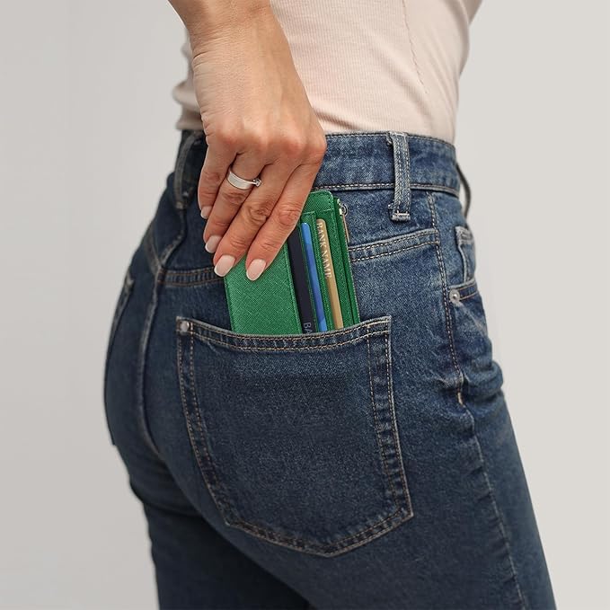 Sodsay Card Case Slim Front Pocket Wallet for Women Credit Card Holder with Keychain | Slim, Front Pocket, Credit Card Holder, with Keychain