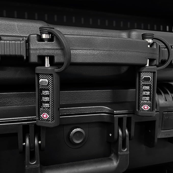 LAFENLIN Gun Case Locks 2 Pack, TSA Approved Case Lock for Gun Case, Handgun Case Padlock for Gun Safe, Air Travel Padlock Hard Pistol Case Lock for Rifles & Shotguns, 3 Digits Heavy Duty TSA Locks