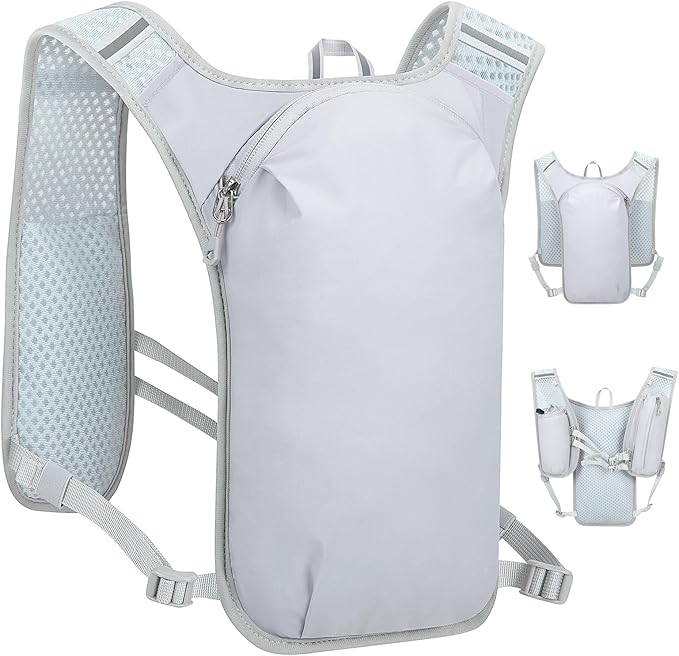 Small Hiking Backpack 10L - Lightweight Packable Foldable Backpack for Travel Camping Outdoor Commute, Compact Rucksack for Women Men(Grey)