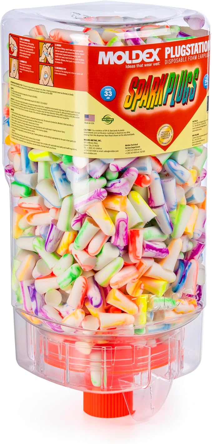 Moldex SparkPlugs® PlugStation® Disposable Foam Earplug Dispenser 6645, NRR 33dB