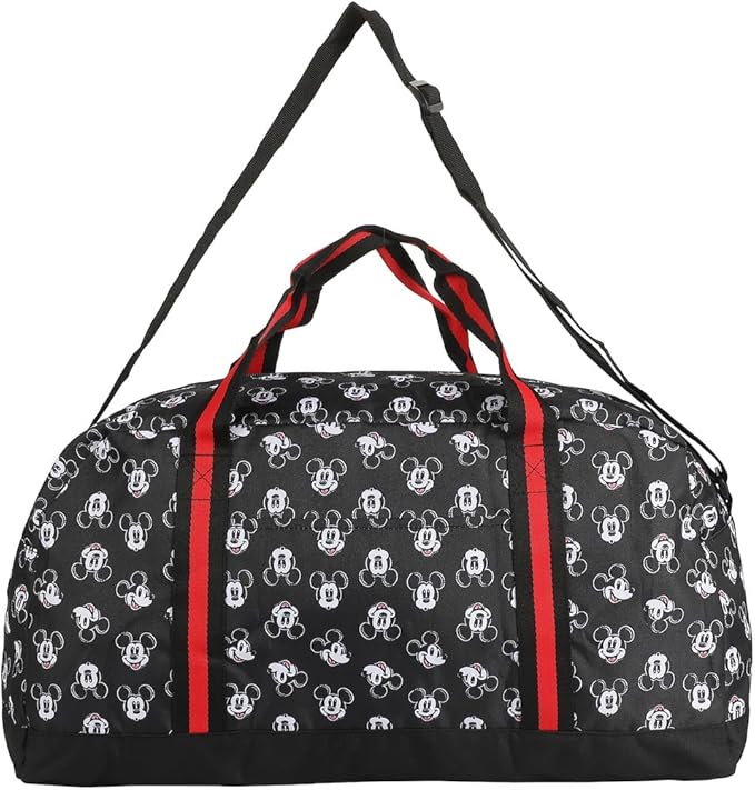 Disney Mickey Mouse Faces All-Over Print Black 21" Packable Duffel