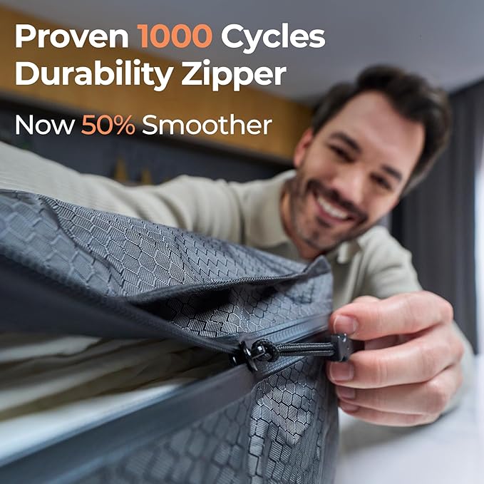 Apex Series Vacuum Bags for Travel Luggage, 180° Open, Reusable Compression Bags for travel Pack, Vacuum Seal Packing Cube for Cloth (1Large No Pump)