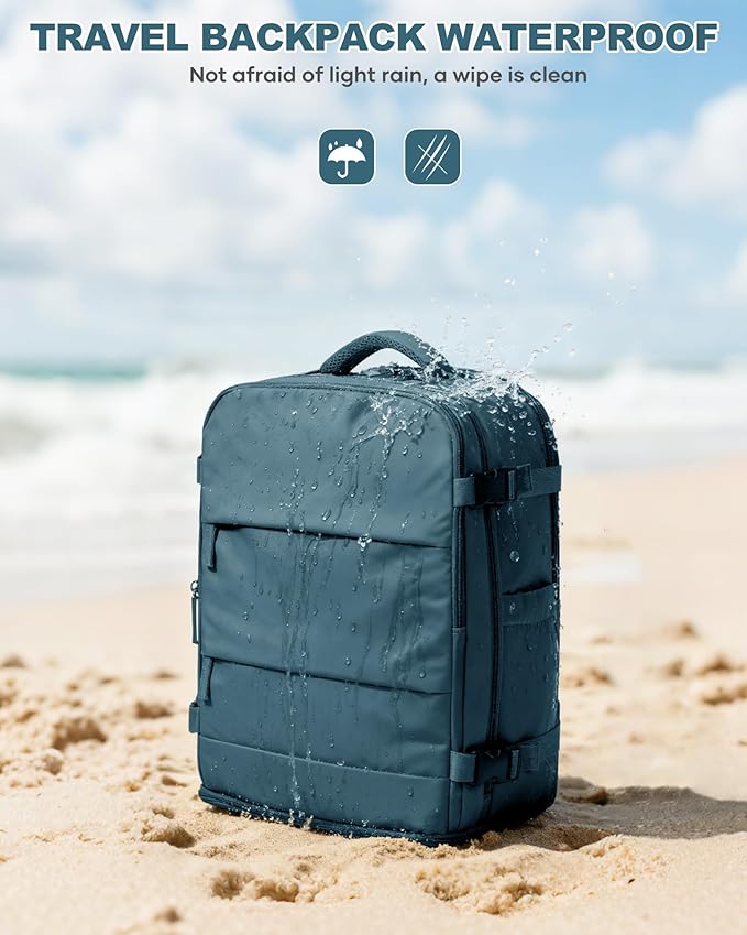 coowoz Travel Backpack Carry On for Women Man Gym Backpack with Laptop Compartment Mochila de Viaje Teacher Personal Item Backpacks Airplane Accessories Must Haves Peacock Blue,20L