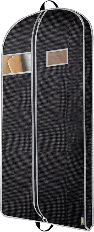 BALEINE 1PK Heavy Duty Garment Bag with Shoe Storage Travel Bag for Dresses, Suit, Coats Travel Essential (54", Black)