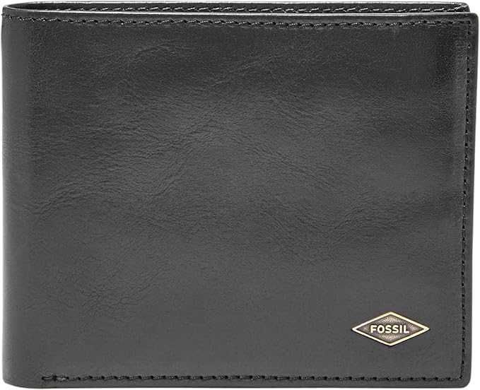 Fossil Men's Hayes Leather Bifold Wallet with Flip ID Window