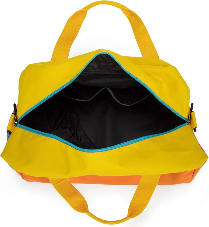 HawLander Kids Duffle Bag for Boys or Girls, Fit Sports Practice, or Overnight Travel Weekend (Orange)