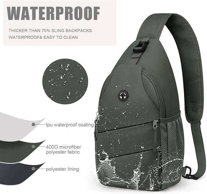 Crossbody Bags for Women Men Trendy Sling Bag Backpack Casual Chest Bag with Convertible Shoulder Strap