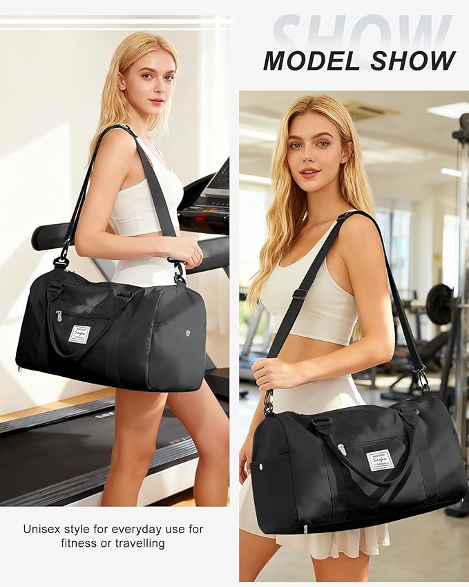Gym Bag Womens,Travel Duffel Carry on Bag Sport Tote Bag Weekend Overnight Bag