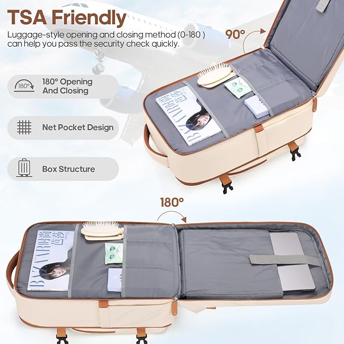 Luggage Sets 3 Piece, Expandable 100% PC Hardshell Suitcase with Spinner Wheels, 20in Suitcase Set with TSA Lock for Women, Carry On Luggage with Travel Backpack