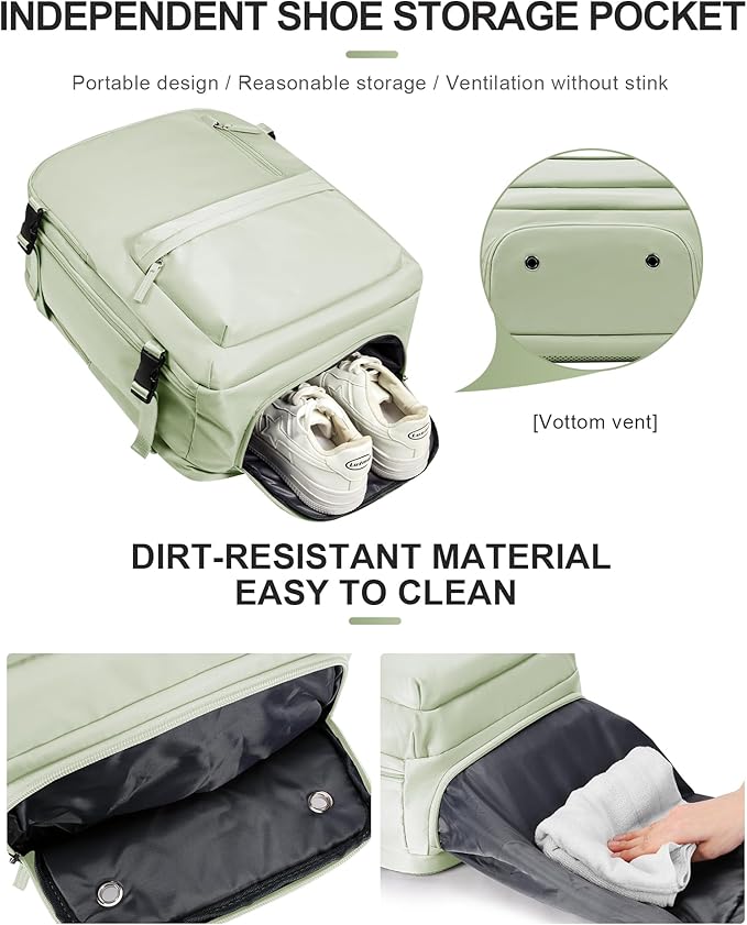 WONHOX Large Travel Backpack Carry on Flight Approved Laptop Work Business Backpack for Women Men Mochila de Viaje