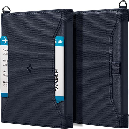 Spigen Life for Passport Card Cover Holder with RFID Blocking Technology Wallet Travel Documents Organizer Protector Accessories, SIM Card Pin Included