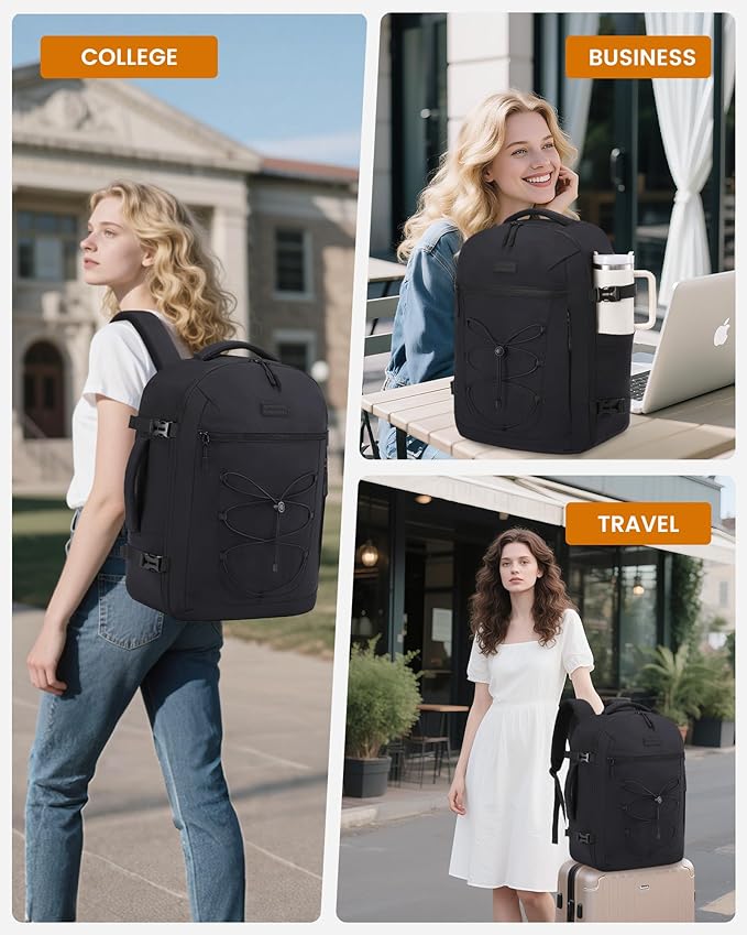 LOVEVOOK Travel Backpack,50L Carry On Backpack Large Fits 18" Laptop,TSA Personal Item Travel Bag with 3 Packing Cubes,Water Resistant Laptop Bag Travel Essentials for Weekender Business Hiking