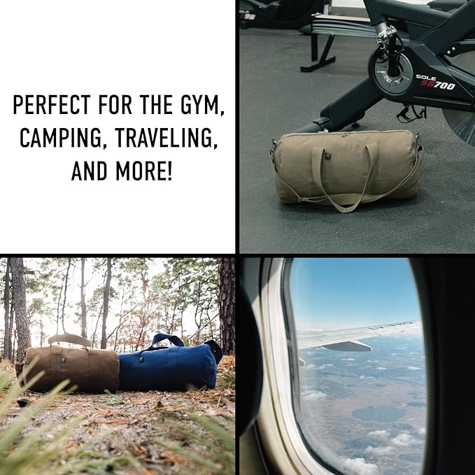 Rothco Heavy-Duty Canvas Shoulder Duffle Bag - Rugged Travel Gym Gear Equipment Bag