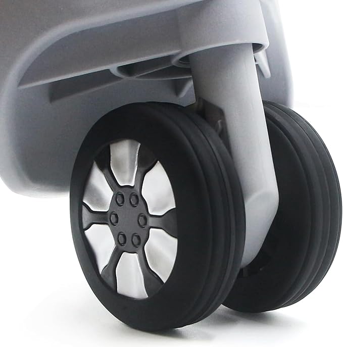 Luggage Wheel Protector Covers Sets, 16 Pack Silicone Suitcase Wheels Protector Fits Most Travel Luggages Wheels Sizes, Anti-Scratch, Noise Reduction, Easy Install (8pcs Black + 8pcs Pink)