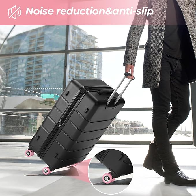 8 Pack Luggage Wheel Covers for Dual Spinner Wheels, Silicone Suitcase Wheel Protectors for 2.0"-2.4" Wheels, Noise Reducing & Anti-Scratch Tire Sleeves, Travel Accessories for Checked & Carry On