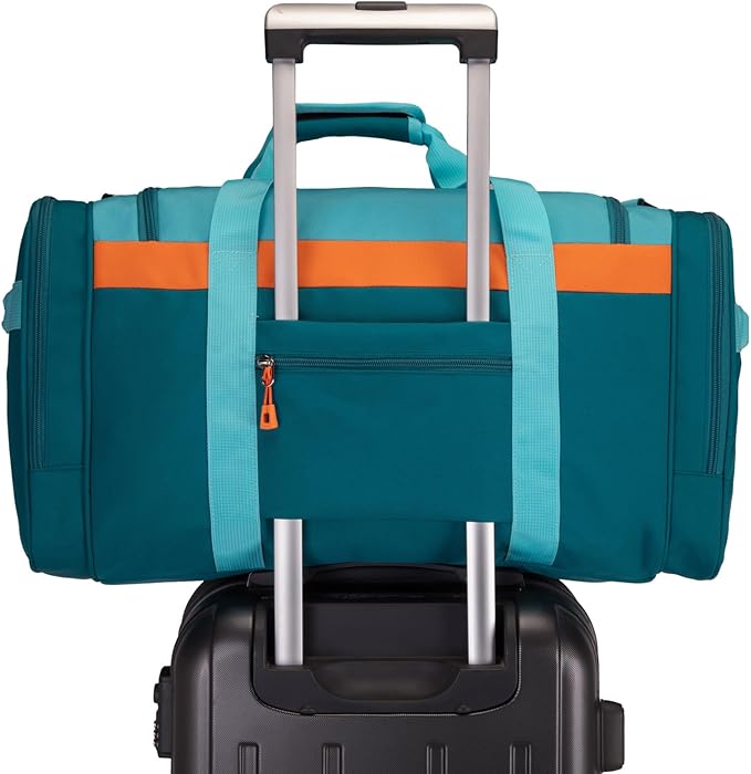 HawLander Large Kids Duffle Bag for Travel, Overnight, or Weekender, 22" inch (Teal Blue)