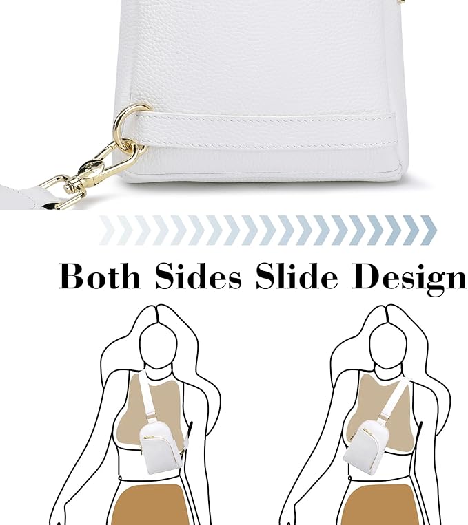 INICAT RFID Blocking Sling Bag, Anti Theft Crossbody Bag for Women, Travel Fanny Pack Style Purse, Vegan Leather