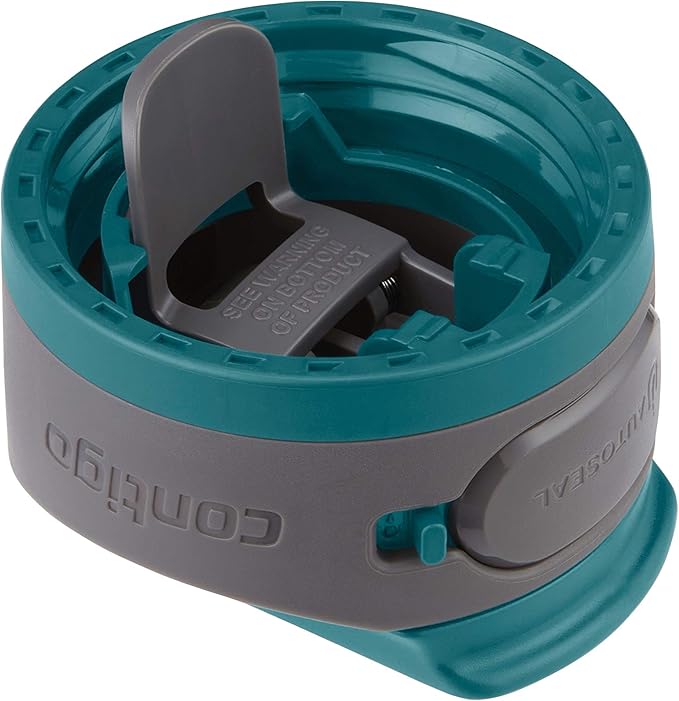 Contigo AUTOSEAL Cortland 24oz Water Bottle BPA-Free Plastic Spill Leak-Proof Lid and Carry Handle Dishwasher Safe Spirulina (Pack of 4)
