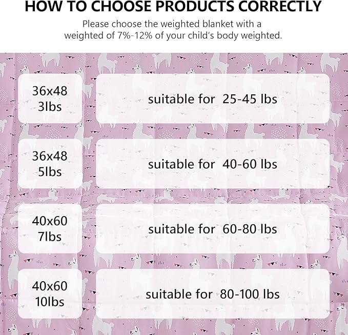 L'AGRATY Weighted Blanket - 40"x60" 10lbs Breathable Weighted Blanket Microfiber Material with Glass Beads