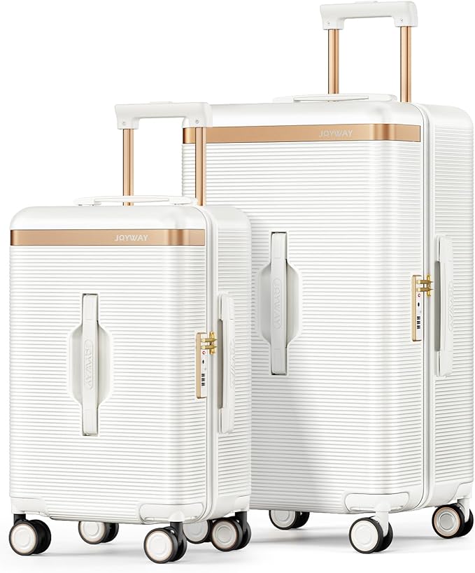 Joyway Luggage Sets 2 Piece, 22 Inch Carry On Luggage and 26 Inch Trunk Checked Luggage with Cup Holder, Lightweight Hardside Suitcase with Pressure-resistant Frame, Shock Absorbing Wheel and TSA Lock