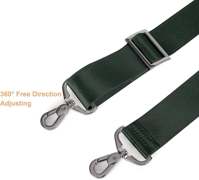 MOSISO 56 inch Shoulder Strap, Adjustable Thick Soft Universal Replacement Non-Slip Fit Padded with Metal Swivel Hooks for Laptop Shoulder Bag/Laptop Messenger Bag/Crossbody Bag, Emerald Green
