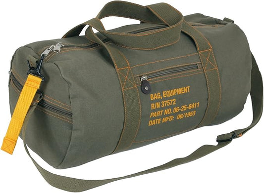 Rothco Canvas Equipment Duffle Bag – Travel & Gym Bag with Heavyweight Cotton Canvas Material – Great for Storing Gear, Clothing, and More
