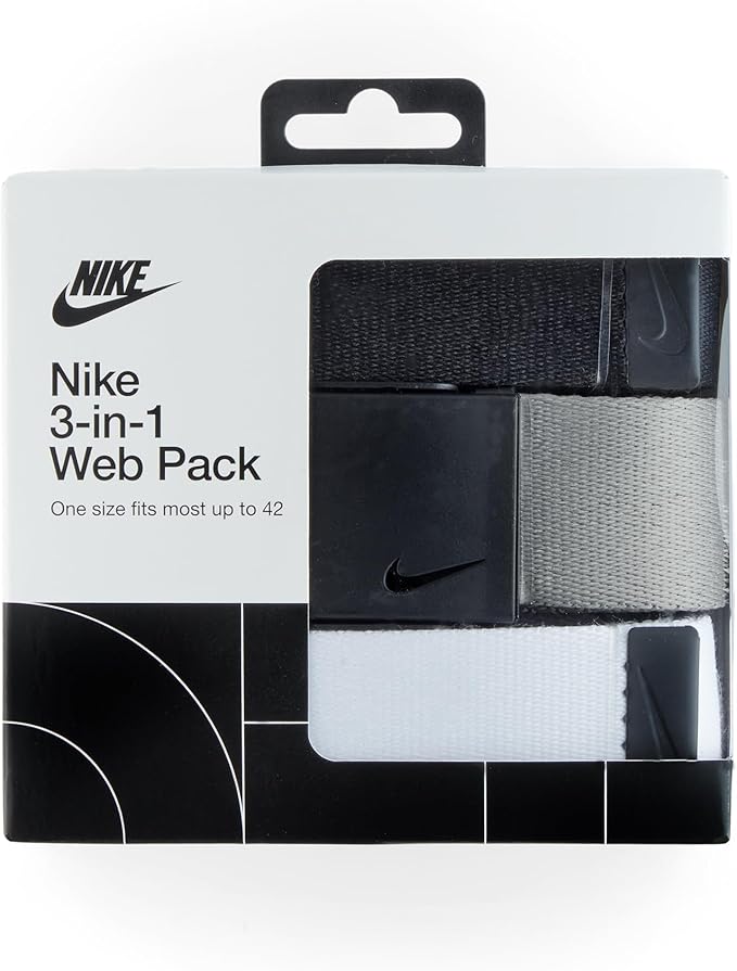 Nike Men's 3 Pack Web Belt