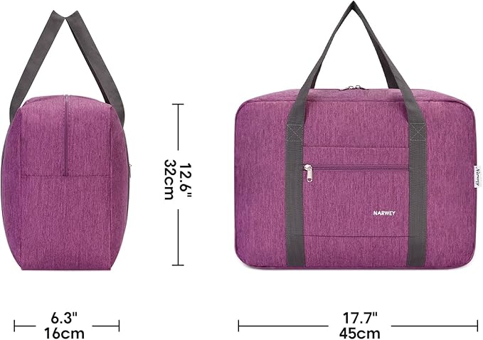 For Spirit Airlines Personal Item Bag 18x14x8 Foldable Travel Duffel Bag Tote Carry on Luggage Duffle Overnight for Women and Men