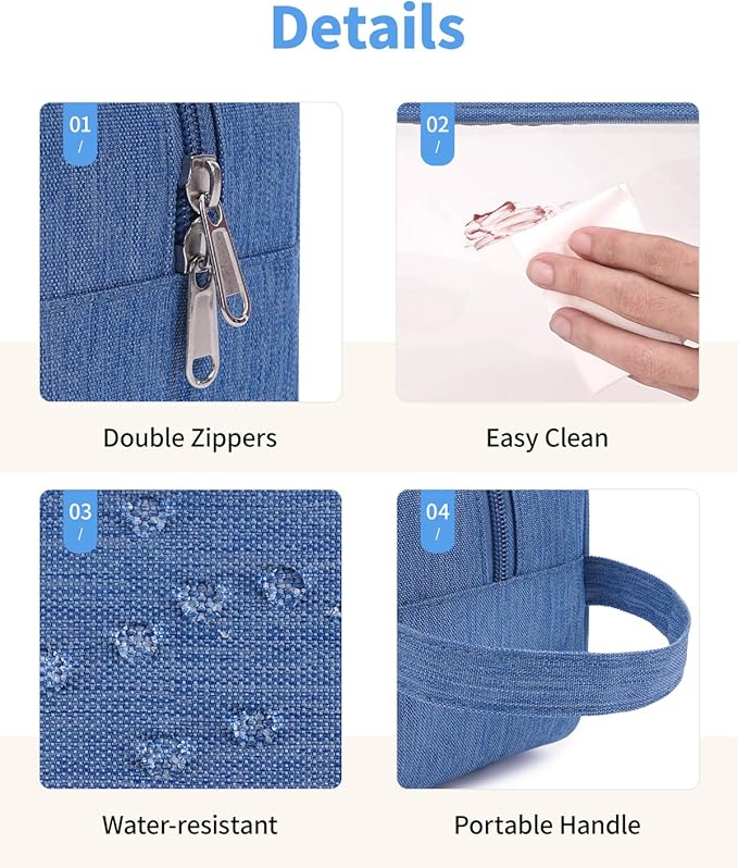 Narwey Travel Toiletry Bag for Women Traveling Dopp Kit Men Travel Bag for Toiletries Cosmetic Bag Makeup Bag Medicine Bag for Traveling