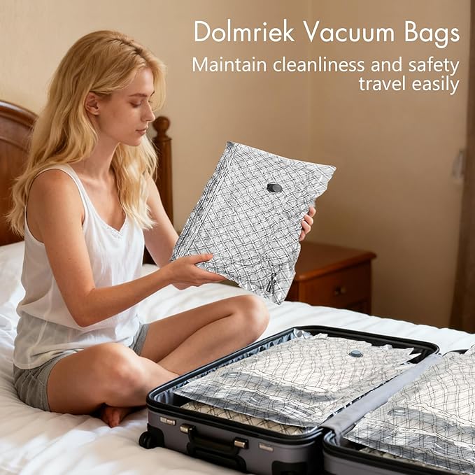 Travel Vacuum Storage Bags with USB Electric Pump, 9 Pack Compression Seal Bags for Luggage and Suitcase, Space Saver for Clothes and Clothing